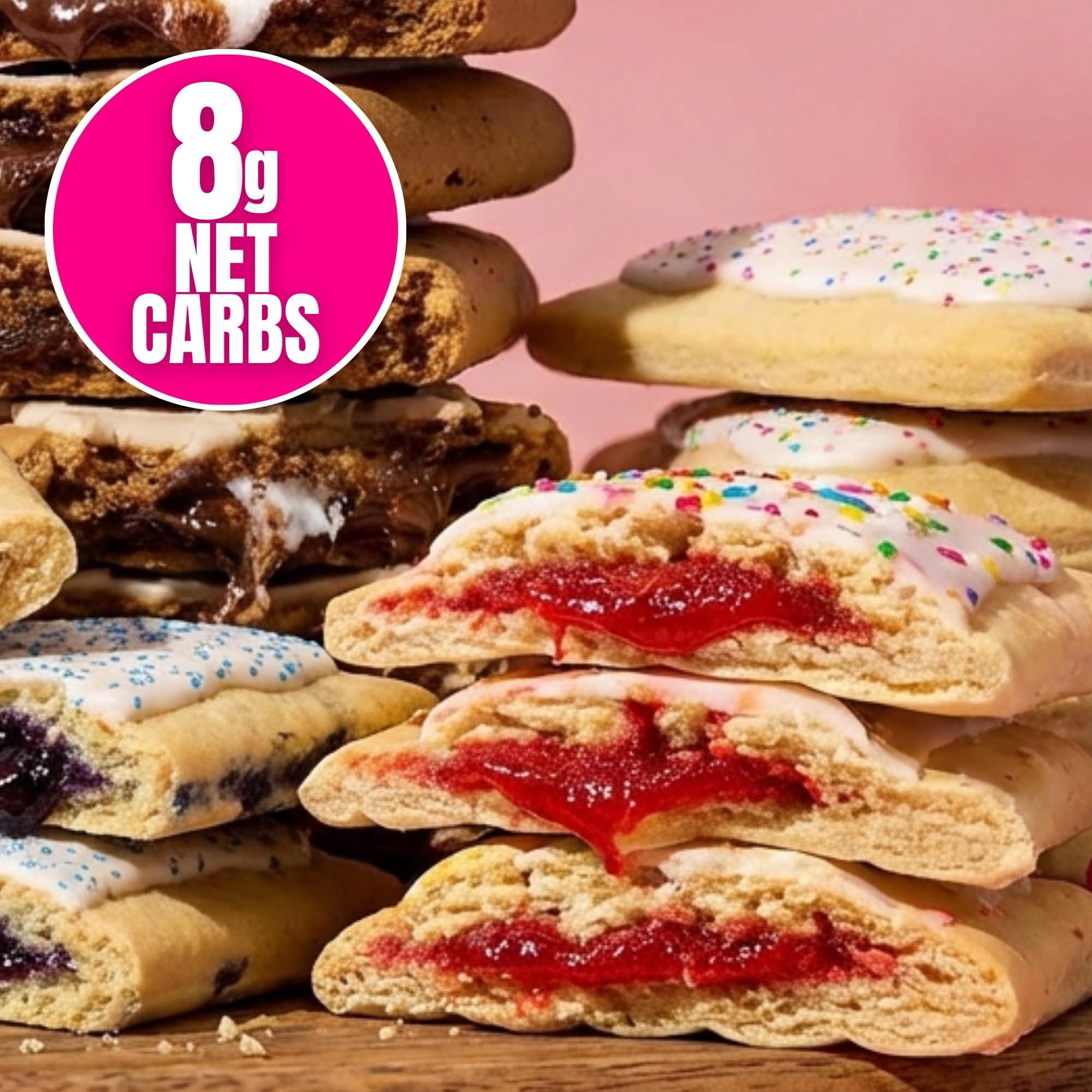 Legendary Foods pastry fresa en escritorio de oficina como opción de snack saludable