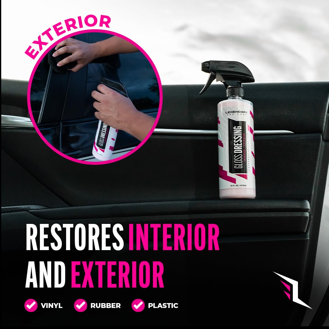 Legendary Car Care detalle de moldura con acabado brillante y aspecto renovado
