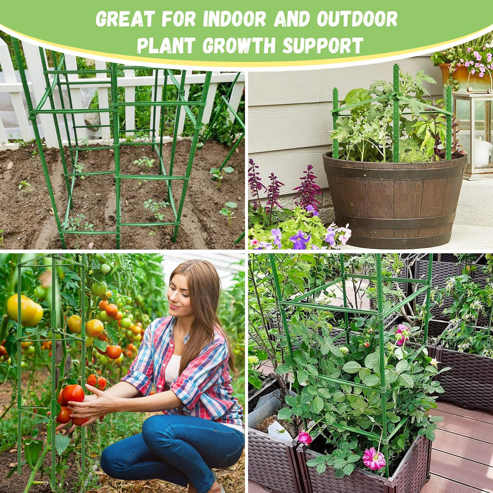 Legigo balcony container with trellis supporting healthy tomato plants