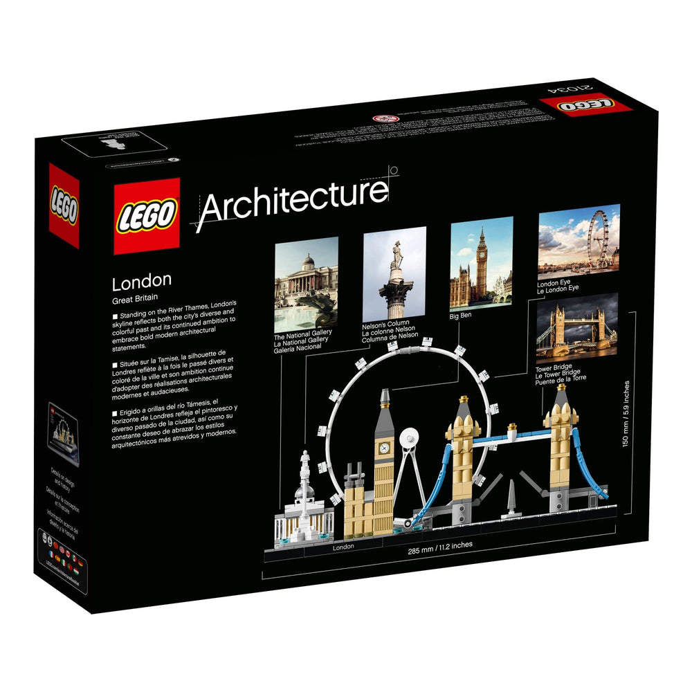 LEGO Architecture folleto coleccionable abierto con historia y diseño