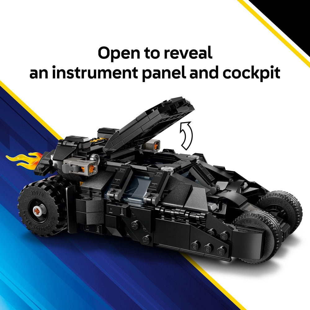 LEGO detalle de la pieza de llama trasera en el Tumbler para escenas dinámicas