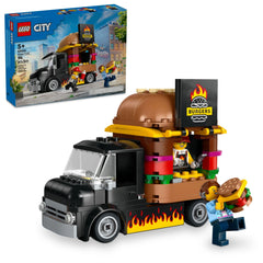 LEGO camión de hamburguesas frontal mostrando diseño y atractivo de juego