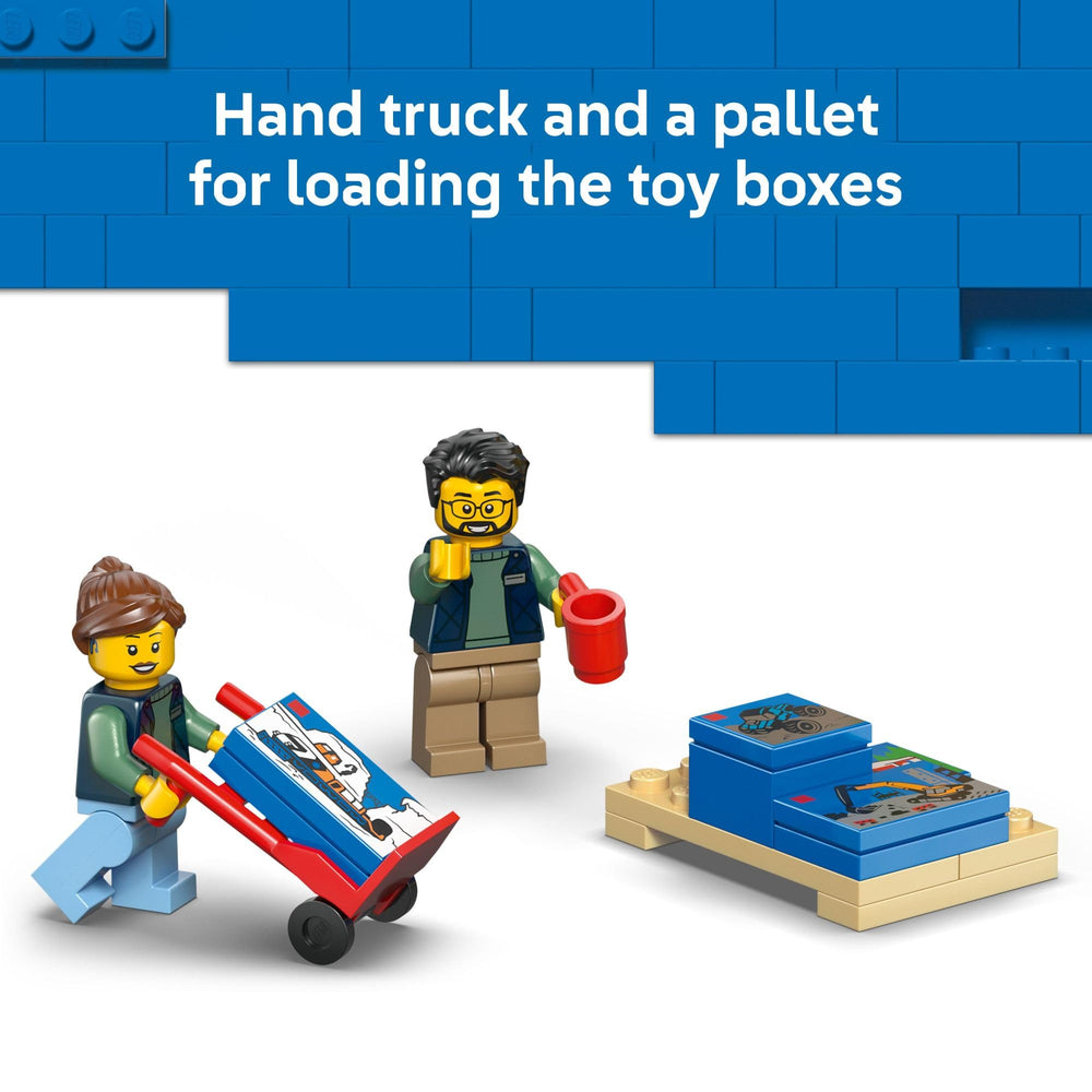LEGO furgoneta junto a regla para comparar escala y tamaño práctico