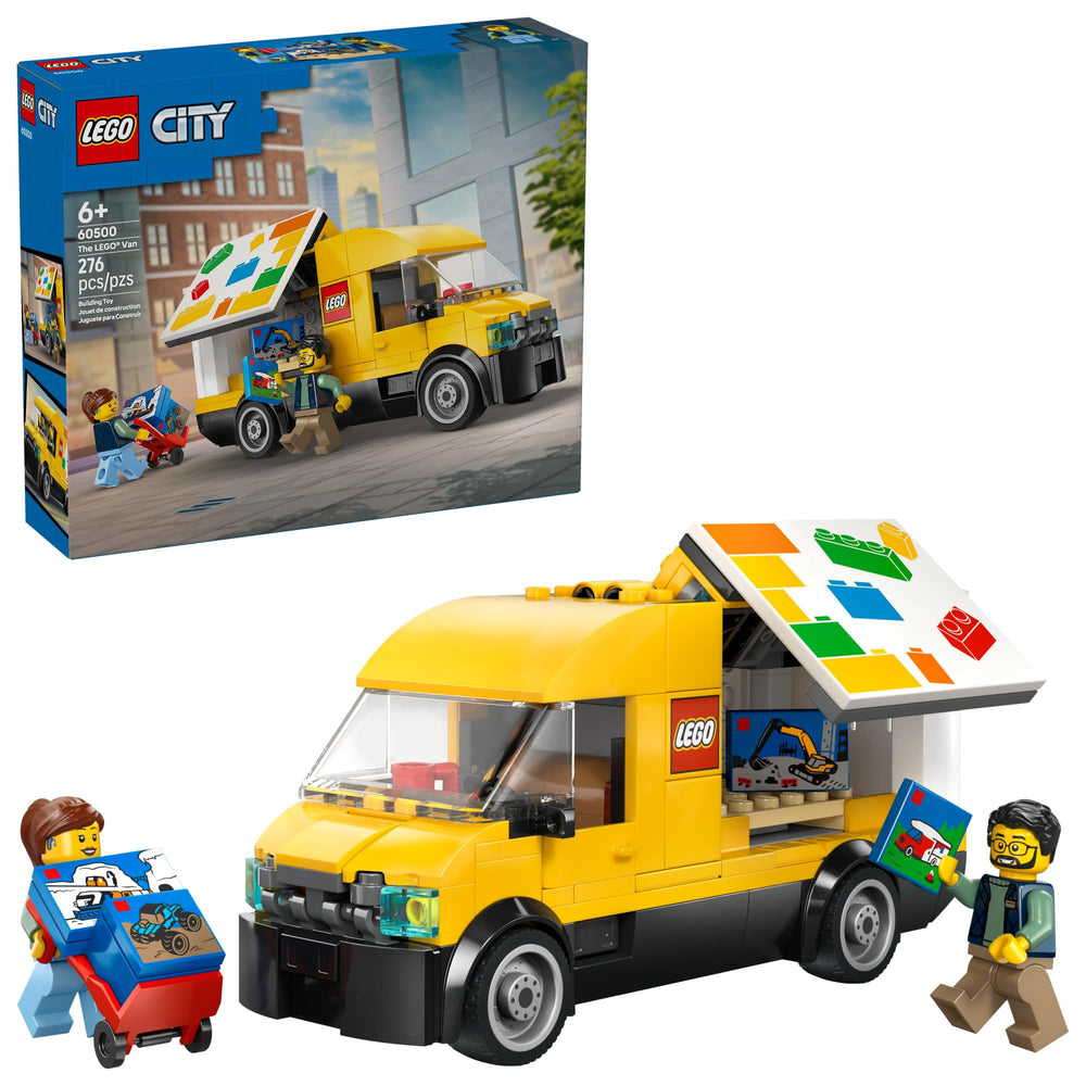 LEGO furgoneta frontal mostrando diseño y color vibrante para juego