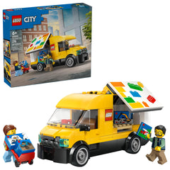 LEGO furgoneta frontal mostrando diseño y color vibrante para juego