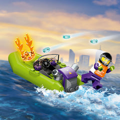 LEGO minifiguras de bomberos con cascos y extintores para juego cooperativo