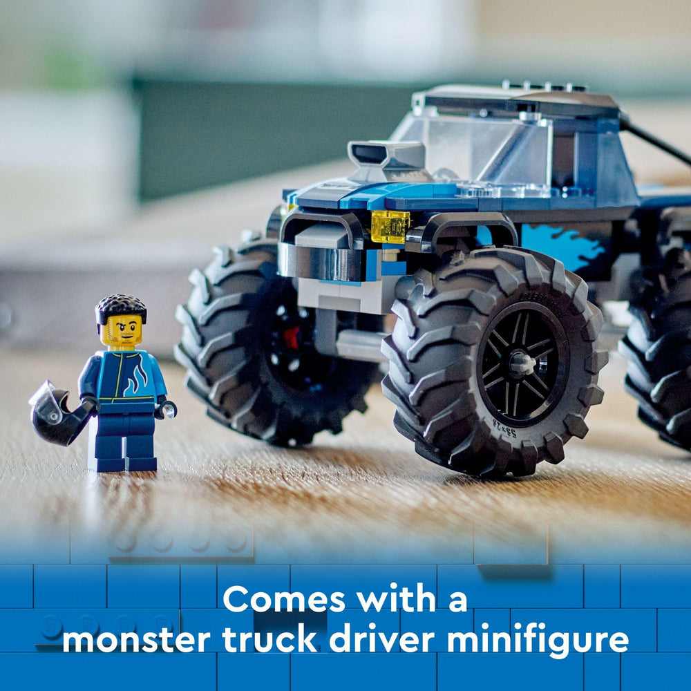 LEGO Monster Truck comparación tamaño mostrando escala apta para niños