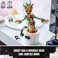 LEGO Groot manivela trasera mostrando mecanismo de baile manual