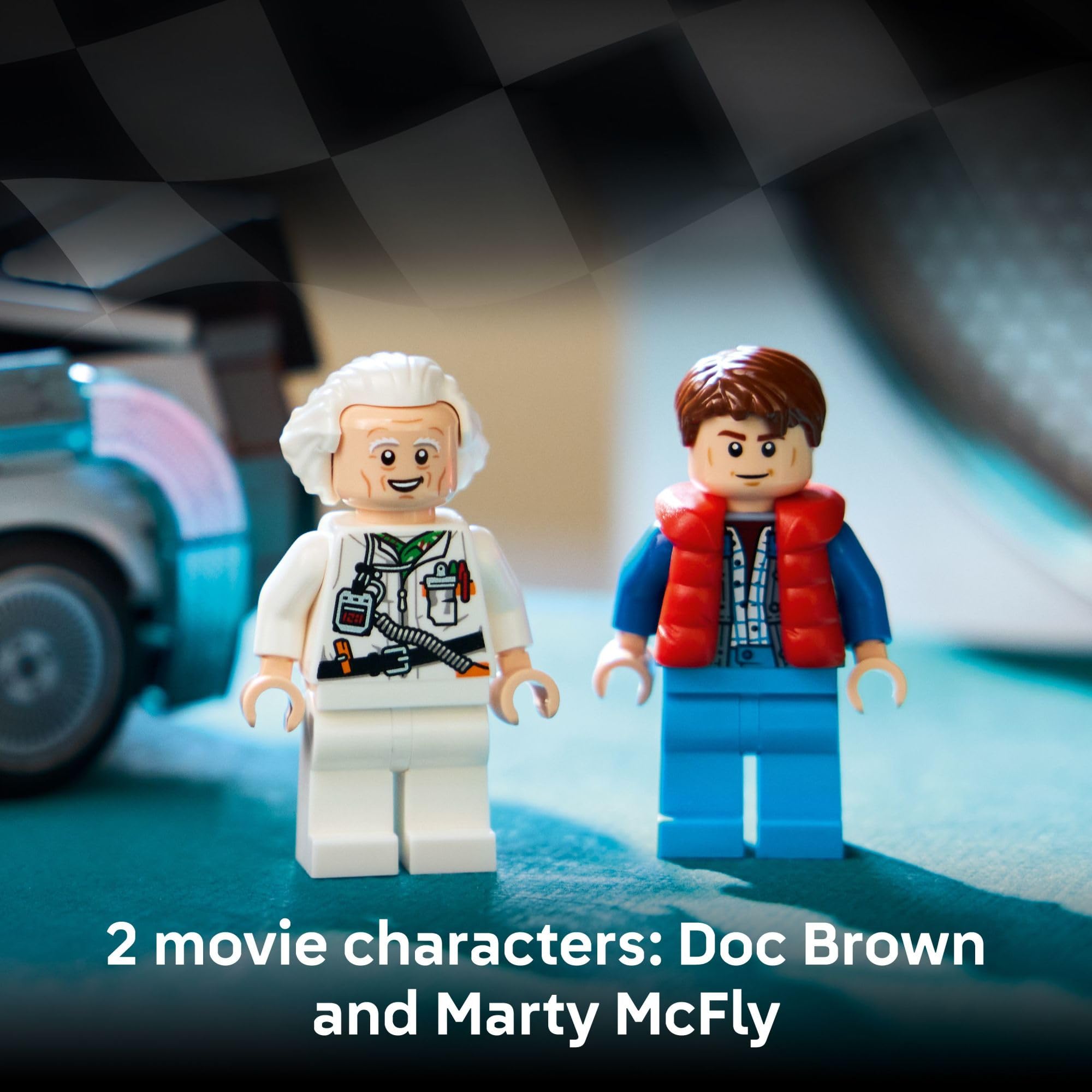 LEGO minifiguras Doc Brown y Marty McFly listas para aventura creativa