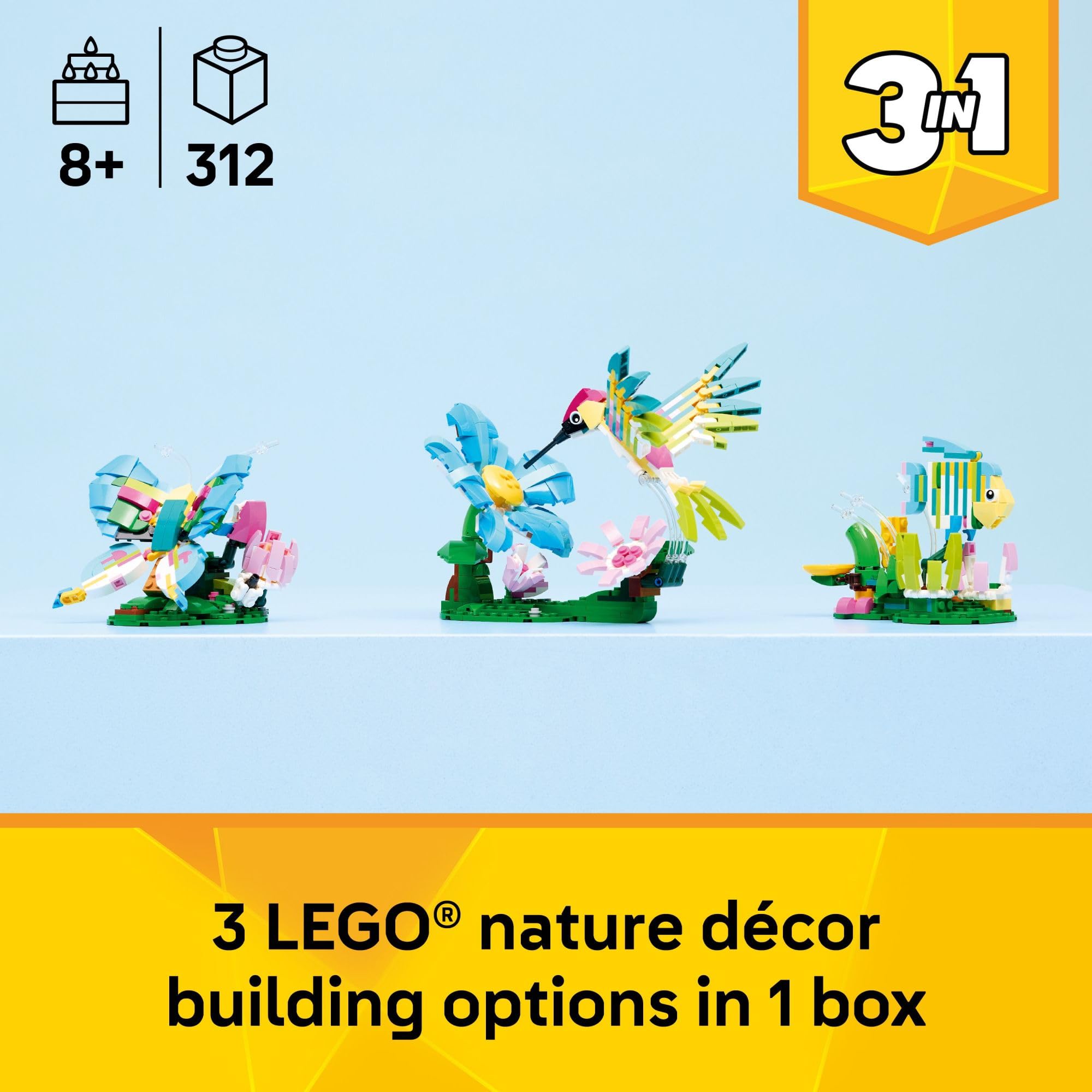 LEGO detalle alas con piezas articuladas favoreciendo el juego posable