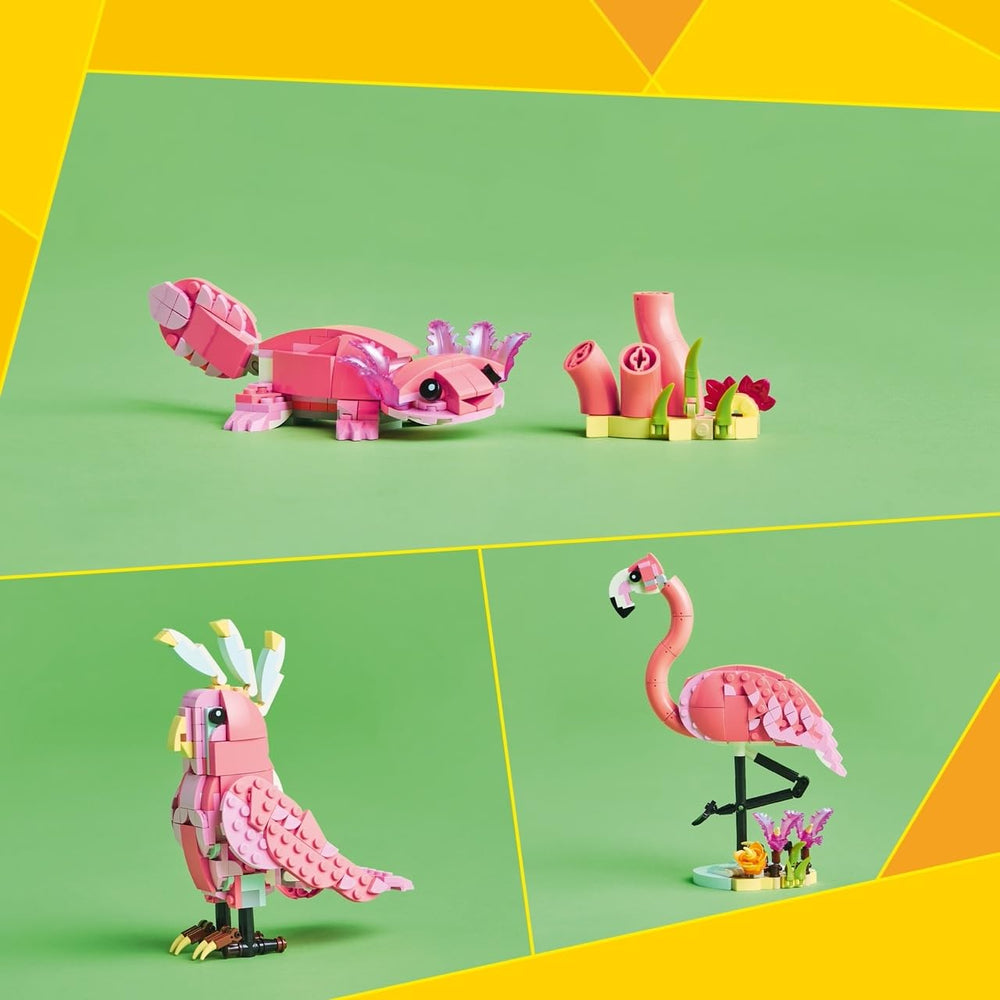 LEGO detalle de plumas y piezas que muestra textura realista y creatividad