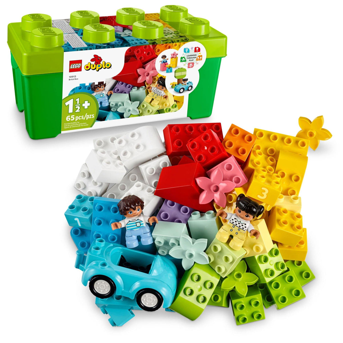 LEGO DUPLO caja frontal con 65 piezas y almacenaje fácil