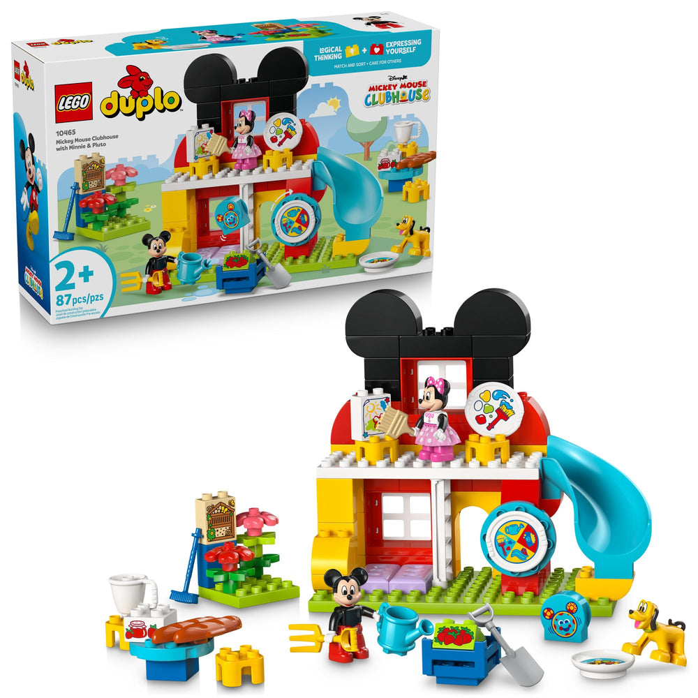 LEGO DUPLO vista frontal del Mickey Mouse Clubhouse mostrando la estructura completa y diversión