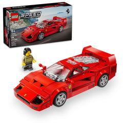 LEGO Ferrari F40 vista frontal con líneas clásicas y atractivo visual