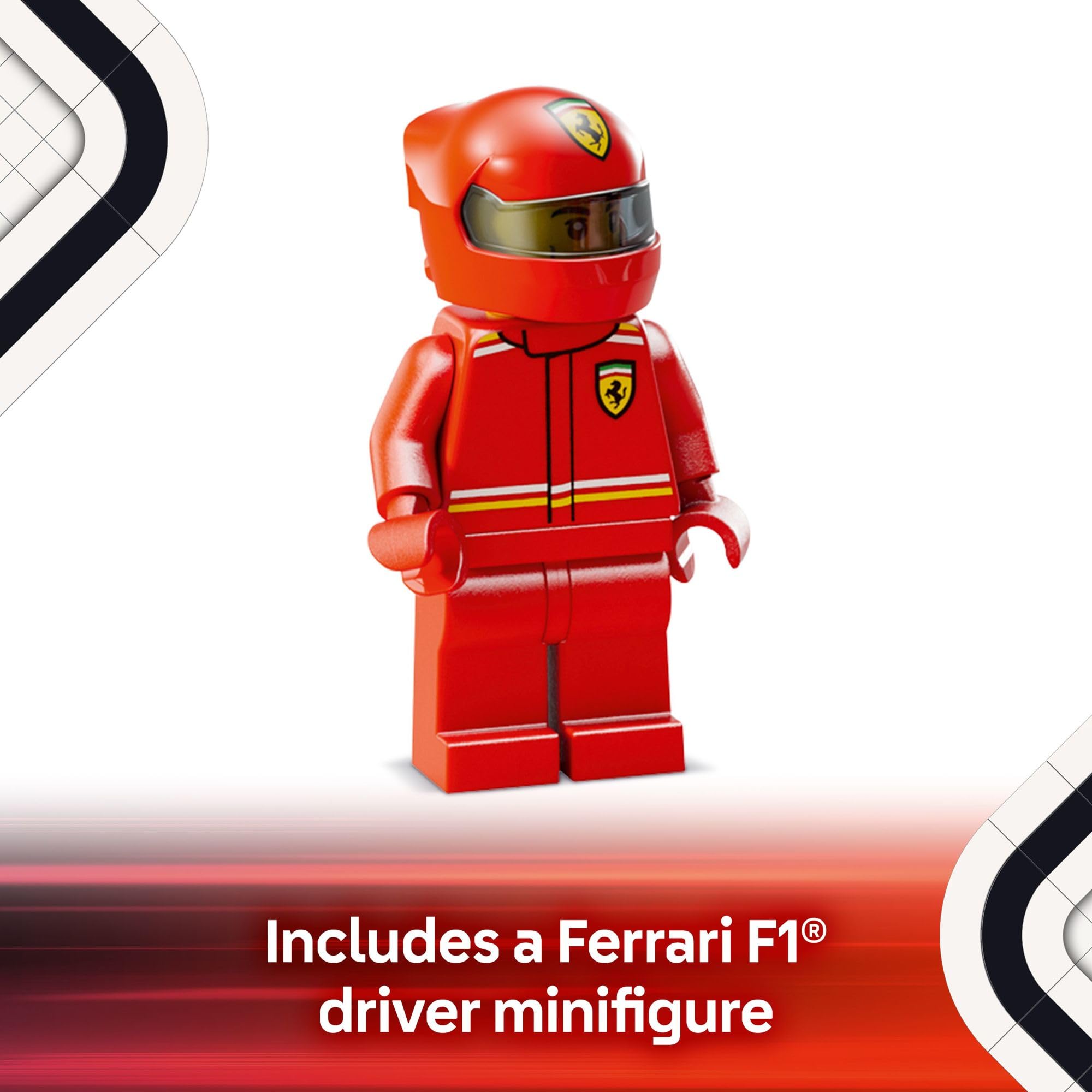LEGO Ferrari SF-24 neumáticos Pirelli anchos para aspecto genuino