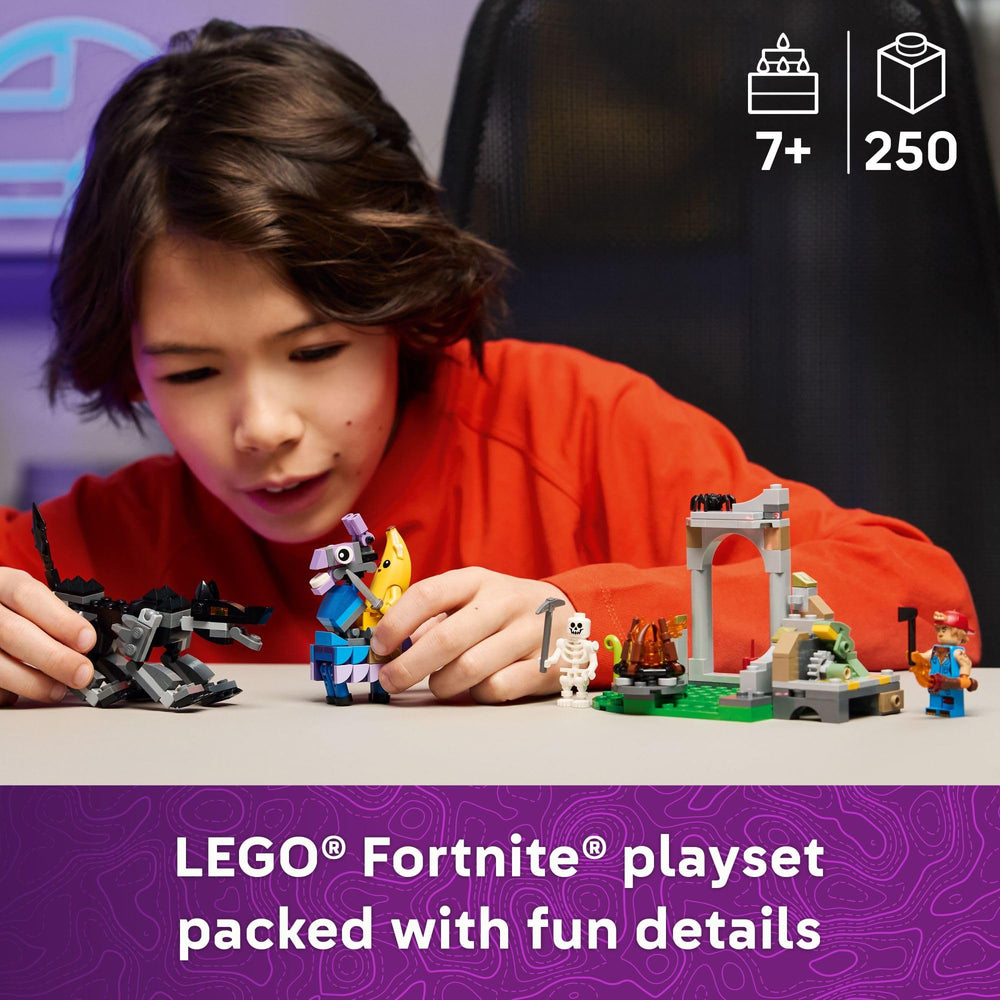 LEGO Peely primer plano de textura y expresión del personaje, aspecto fiel
