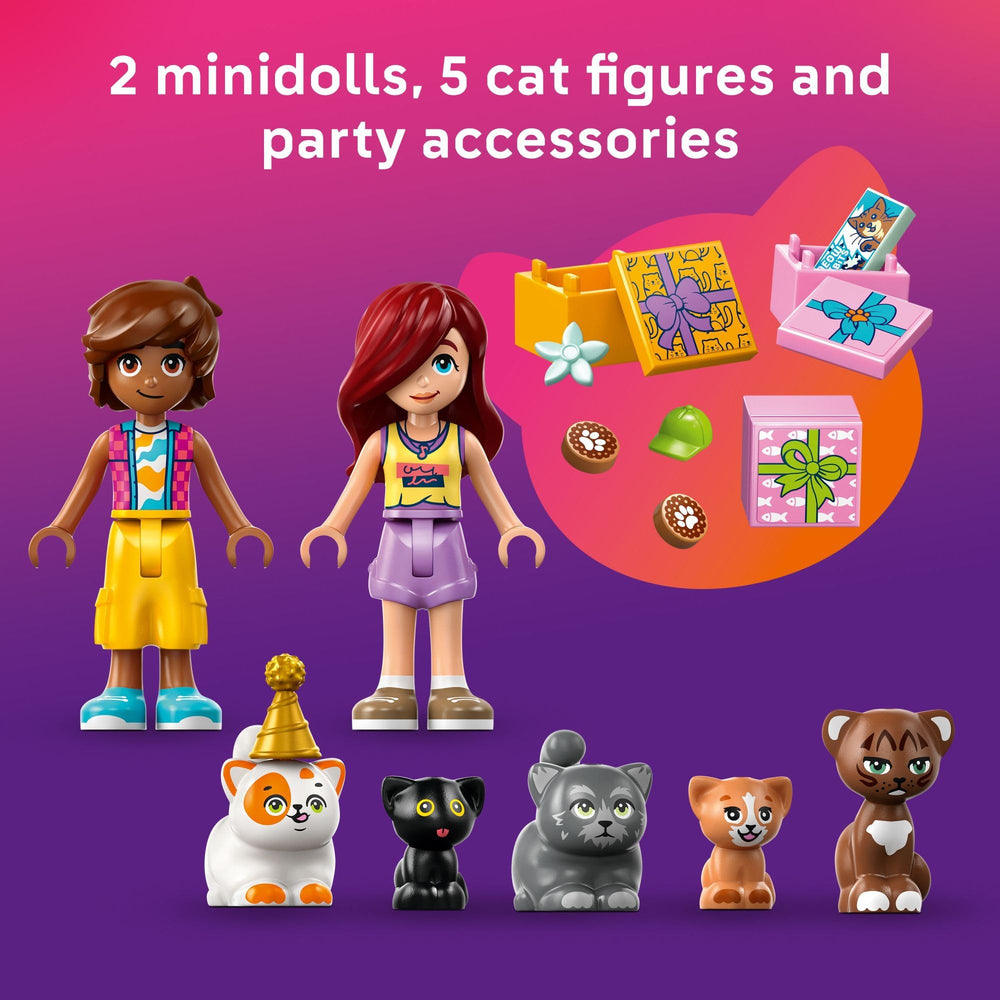 LEGO Friends vista lateral que muestra los niveles y espacios de la casa del árbol para inventar historias