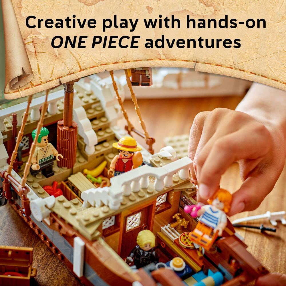 LEGO Going Merry crow's nest with Usopp minifigure climbing for adventure