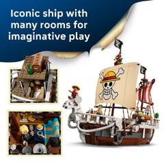 LEGO Going Merry interior cabin and kitchen featuring play-ready spaces
