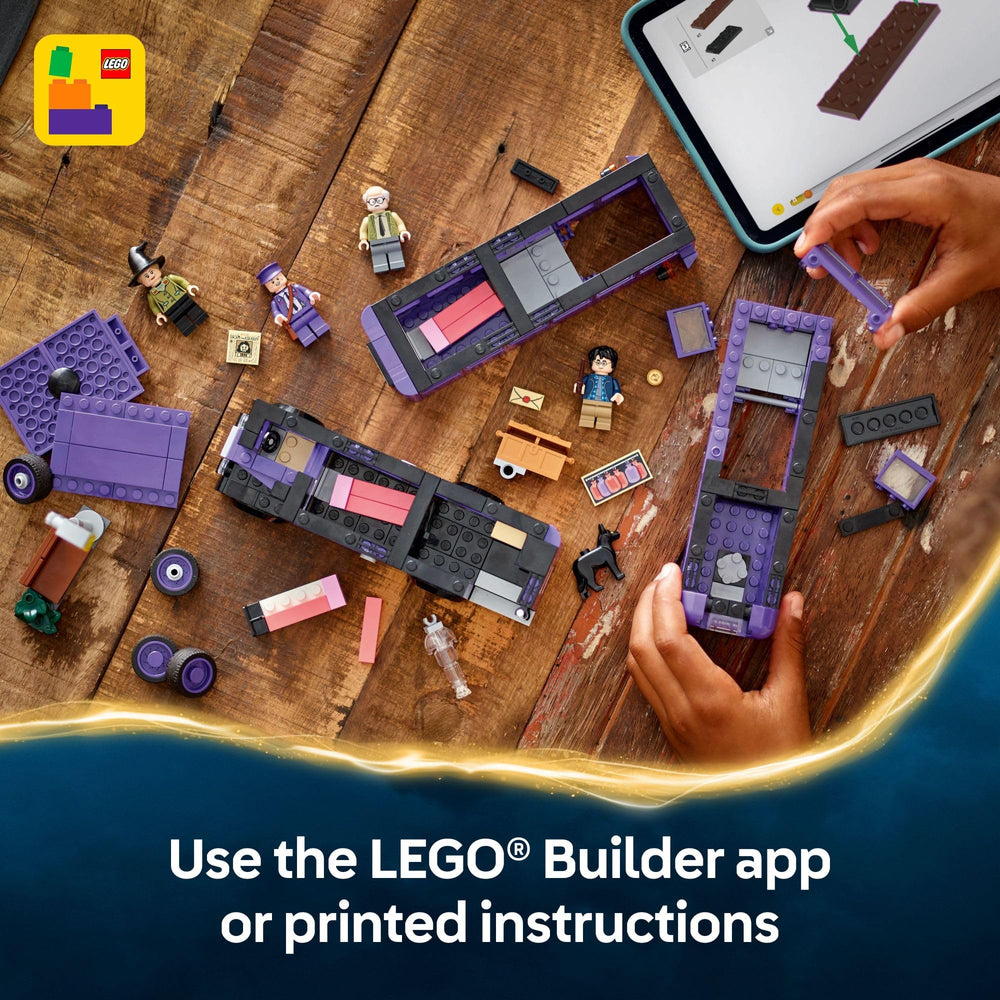 LEGO Knight Bus en escena de juego mostrando posibilidades creativas