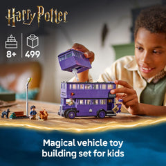 LEGO Knight Bus interior con camas móviles y acceso fácil para jugar