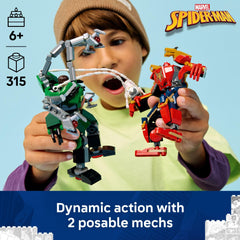 LEGO tentáculos de Doc Ock en primer plano, movimiento realista para batallas