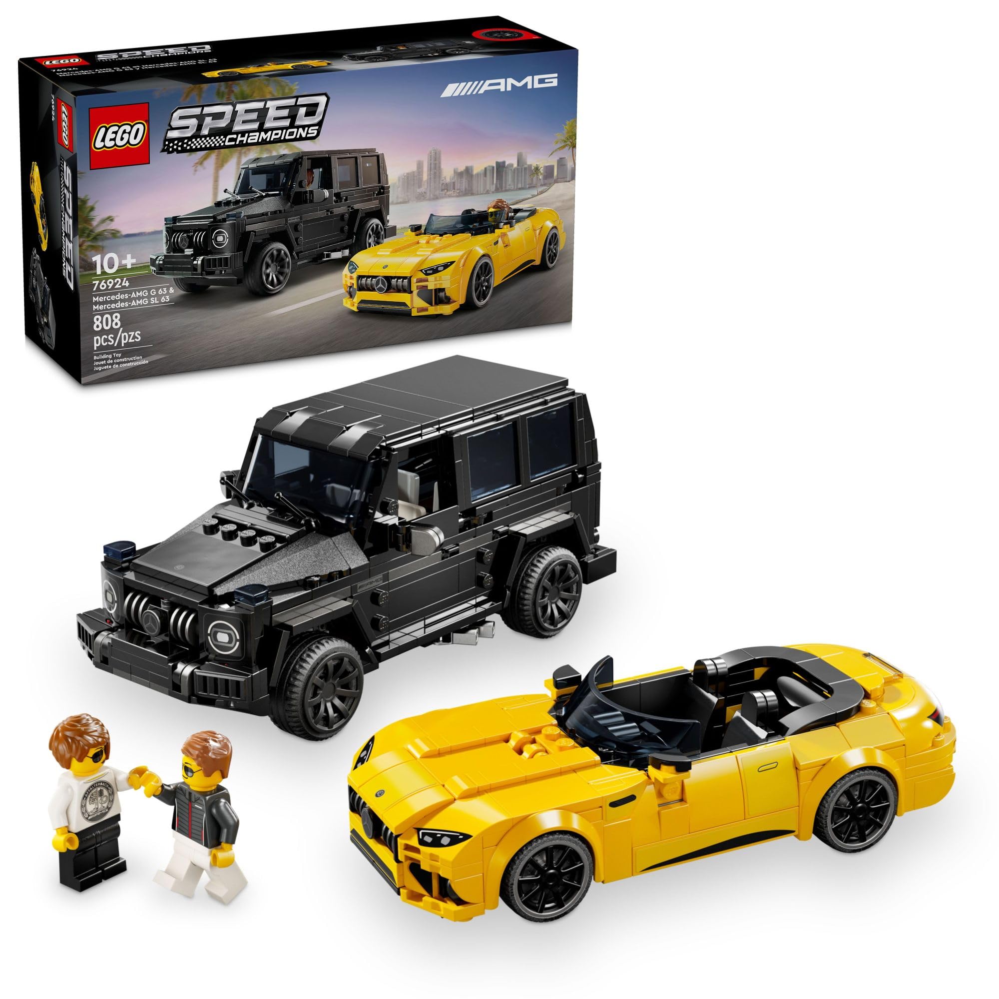 LEGO Mercedes G 63 frontal mostrando diseño realista y atractivo de exposición
