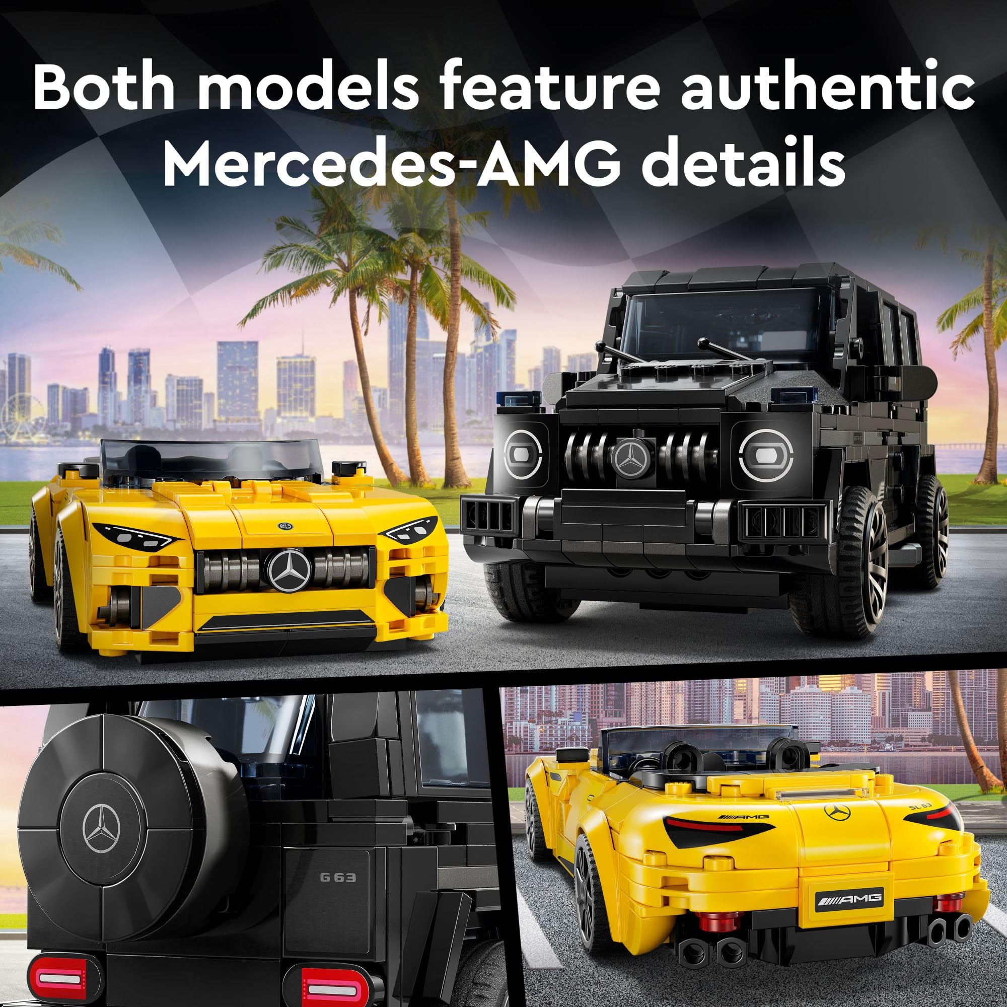 LEGO Mercedes G 63 parrilla y ruedas mostrando fidelidad y acabado preciso