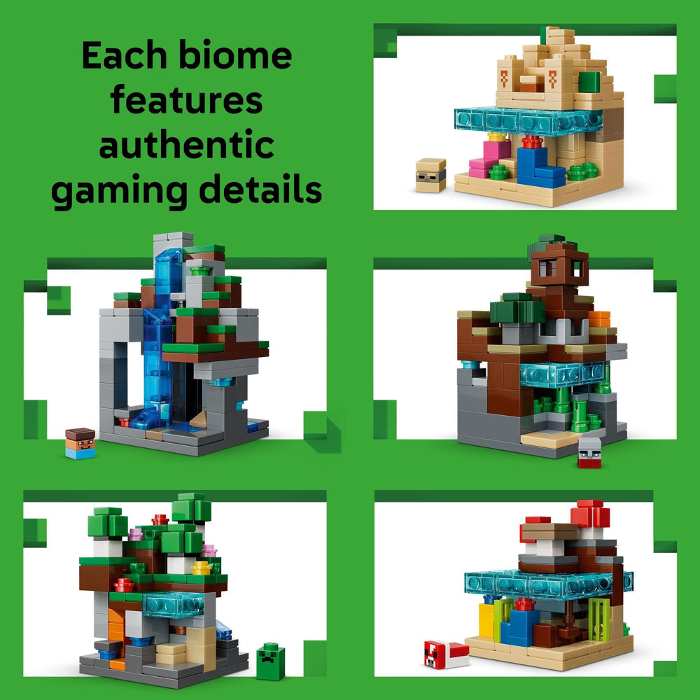 LEGO escena del bosque de flores con figuras, aporta juego narrativo y color