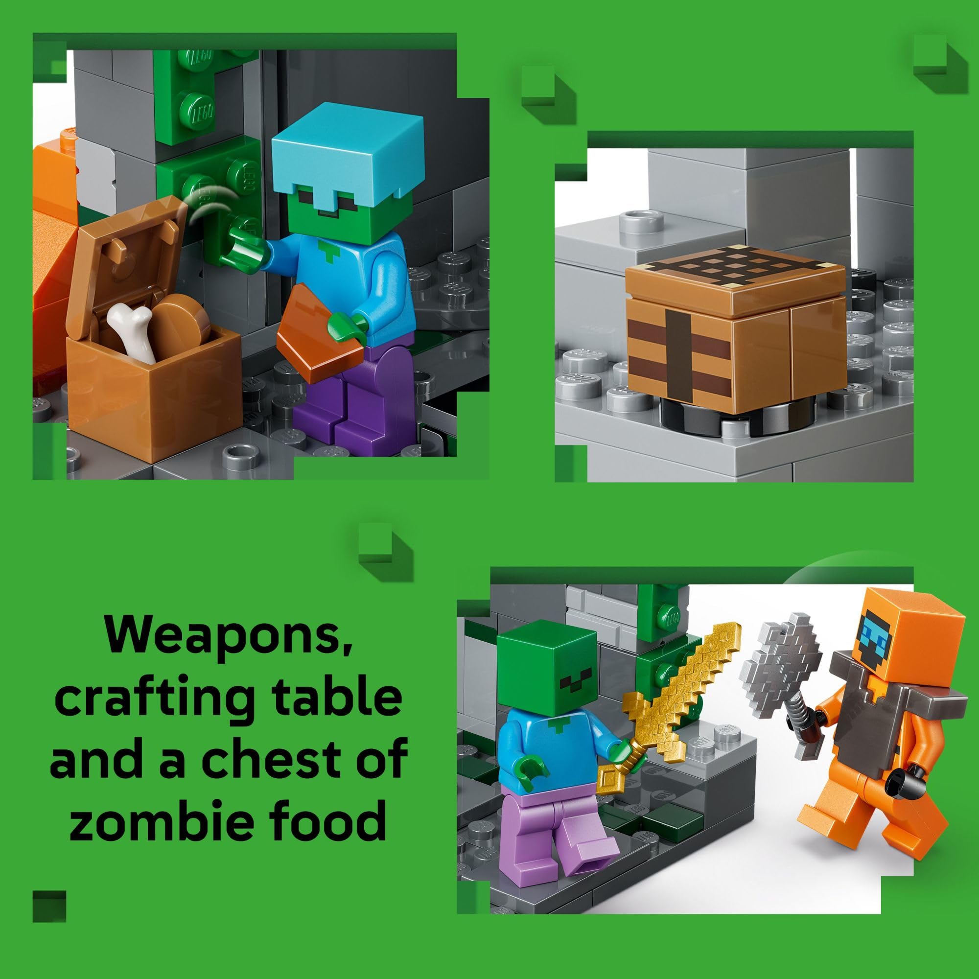 LEGO mecanismo giratorio en acción para generar zombis rápidamente
