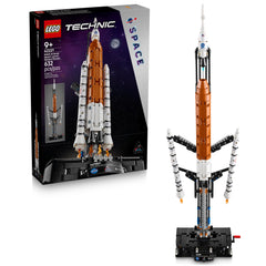 LEGO showing box art of LEGO Technic NASA Artemis rocket and age guidance for gift buying