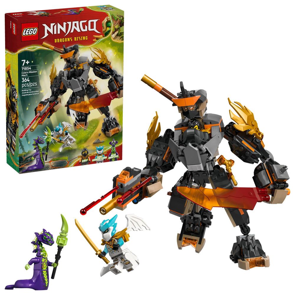 LEGO NINJAGO empaque frontal mostrando set completo y beneficios de juego
