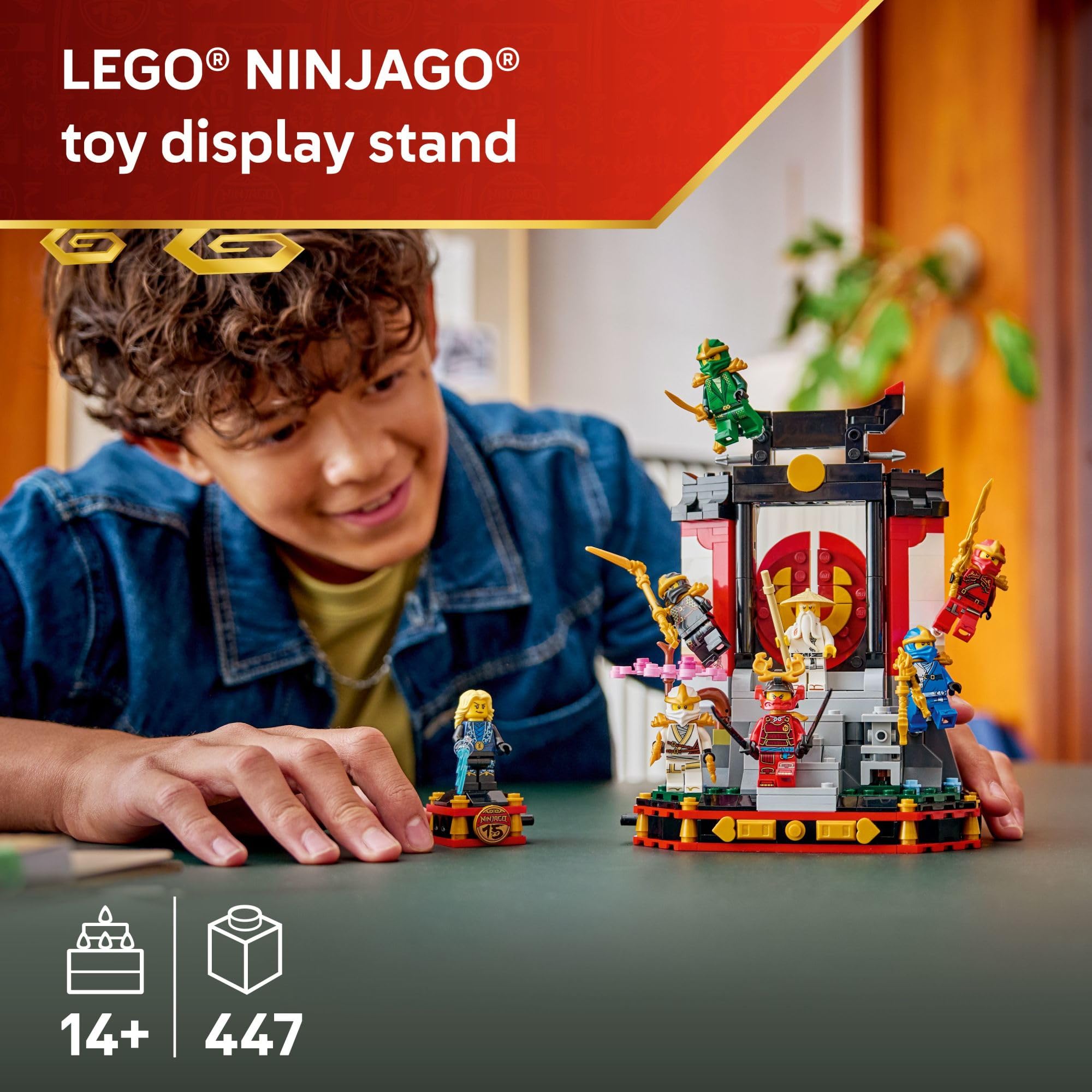 LEGO NINJAGO fila de 8 minifiguras originales con armas y detalles para coleccionar