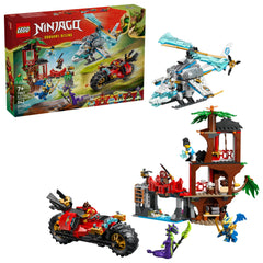 LEGO NINJAGO tree house front view showing play features and display appeal