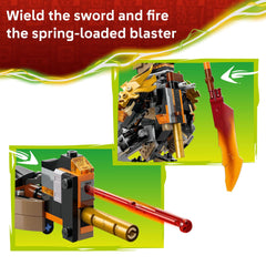 LEGO NINJAGO Zane en forma de dragón mostrando dinamismo y detalle