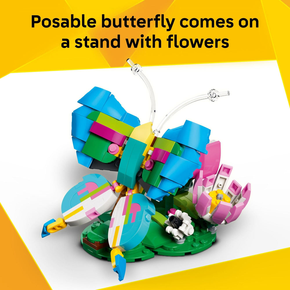LEGO pez tropical con plantas, mostrando construcción acuática divertida