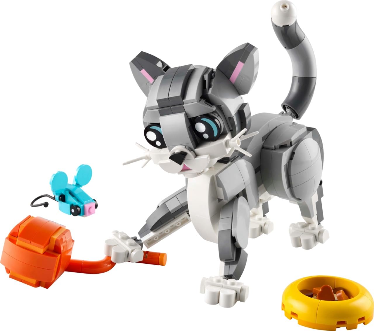 LEGO perro posable con hueso, estimula el juego simbólico