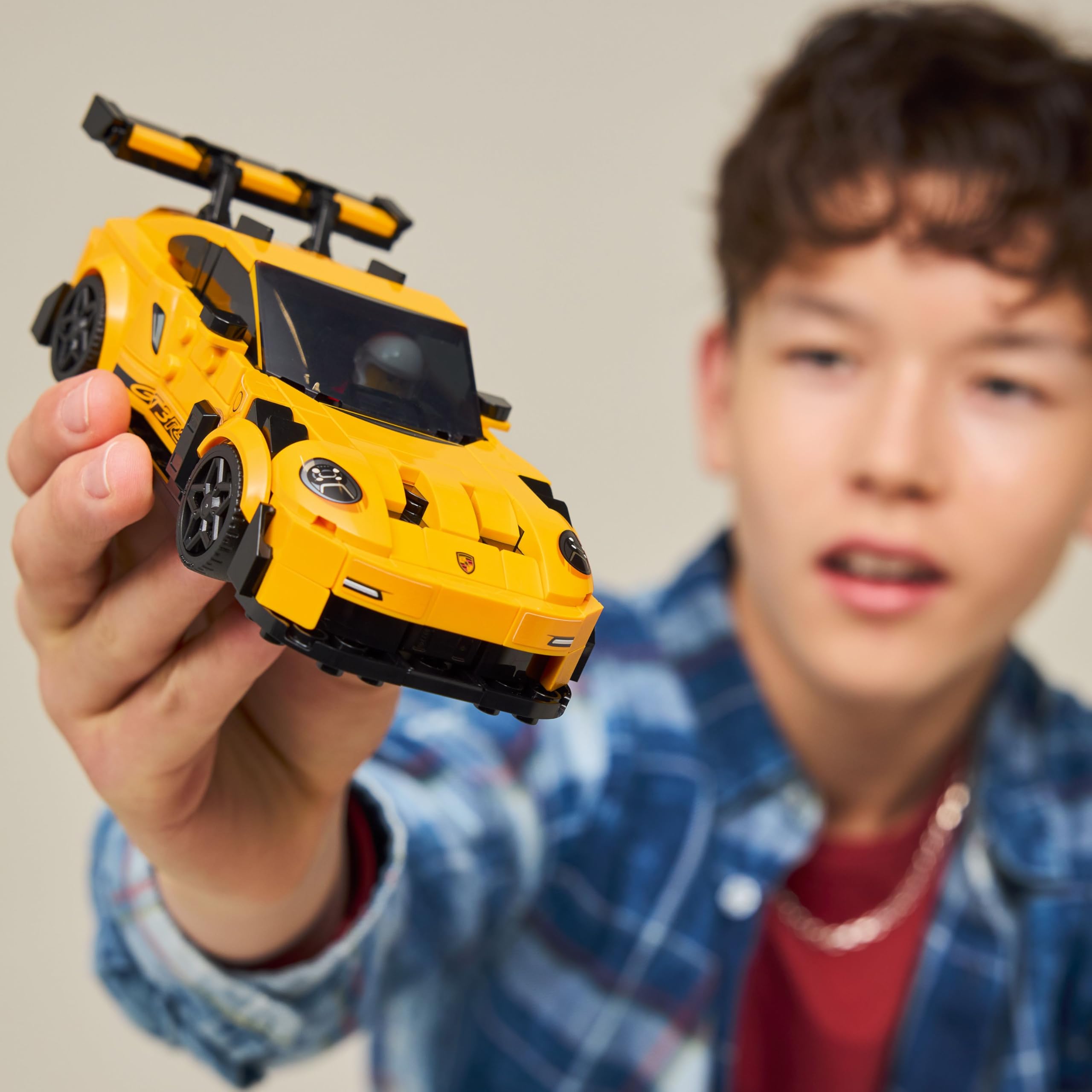 LEGO Porsche minifigura piloto con casco para juego de circuito
