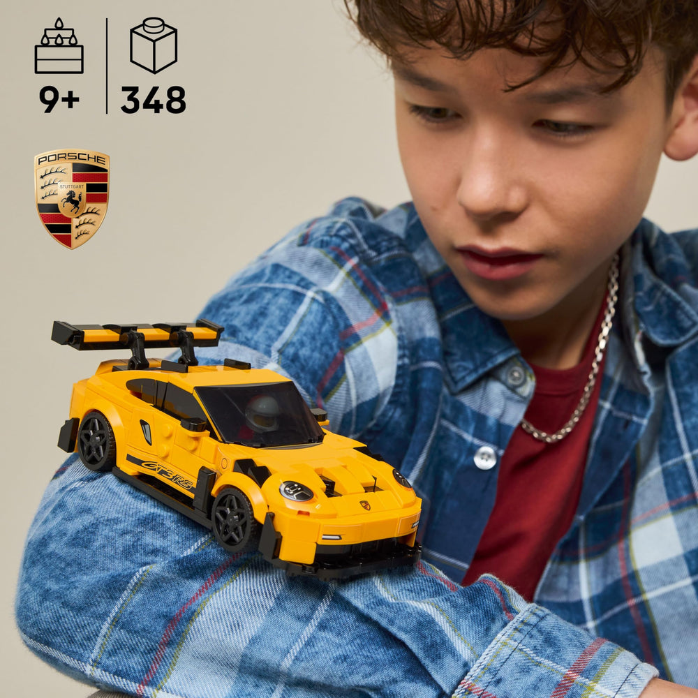 LEGO Porsche detalle de carrocería y aleta trasera mostrando fidelidad