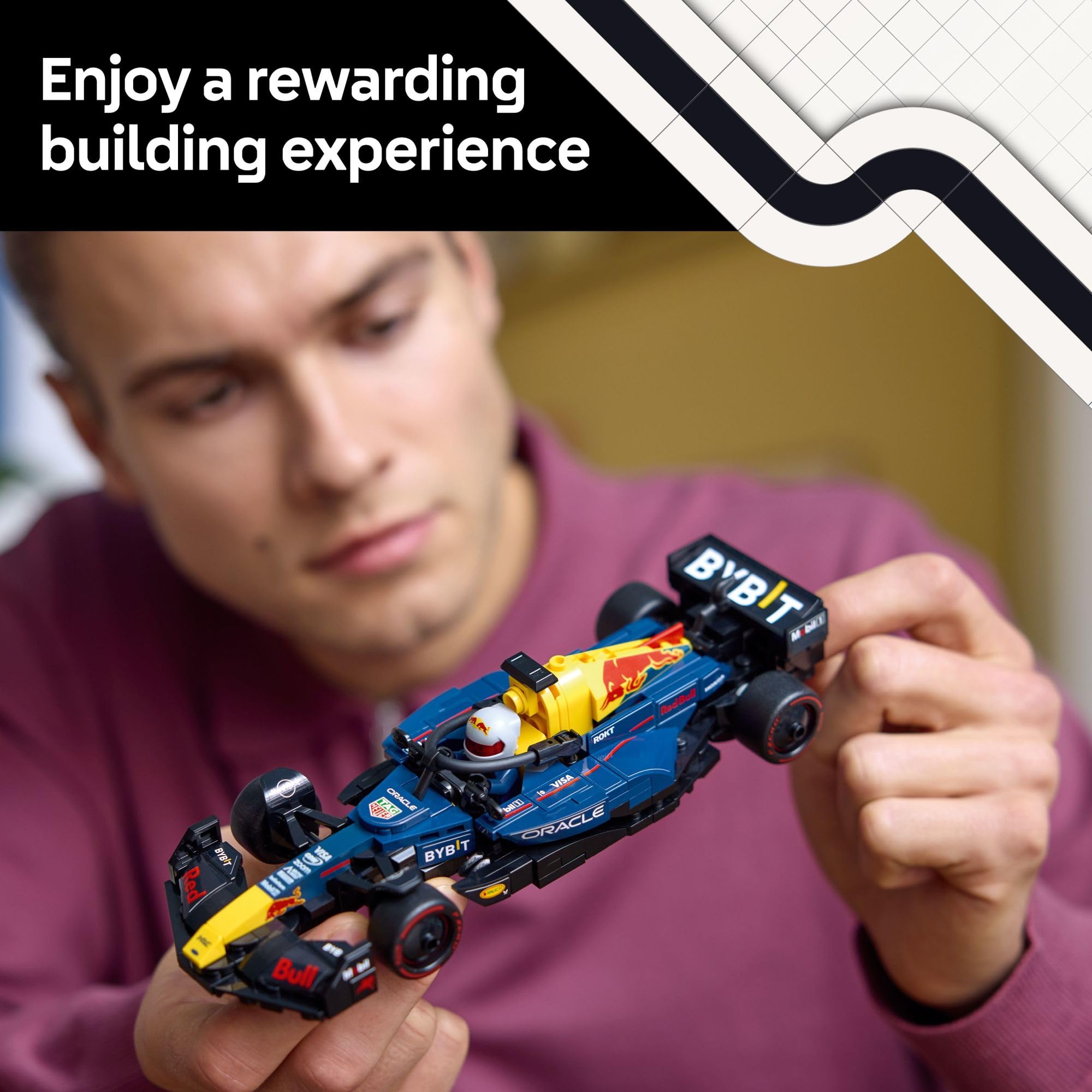 LEGO Red Bull RB20 neumáticos Pirelli traseros con impresión y agarre mejorado