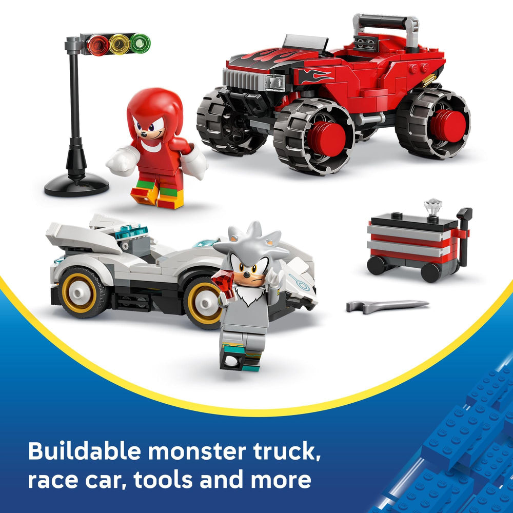 LEGO Knuckles minifigura con expresión y accesorios para carreras emocionantes