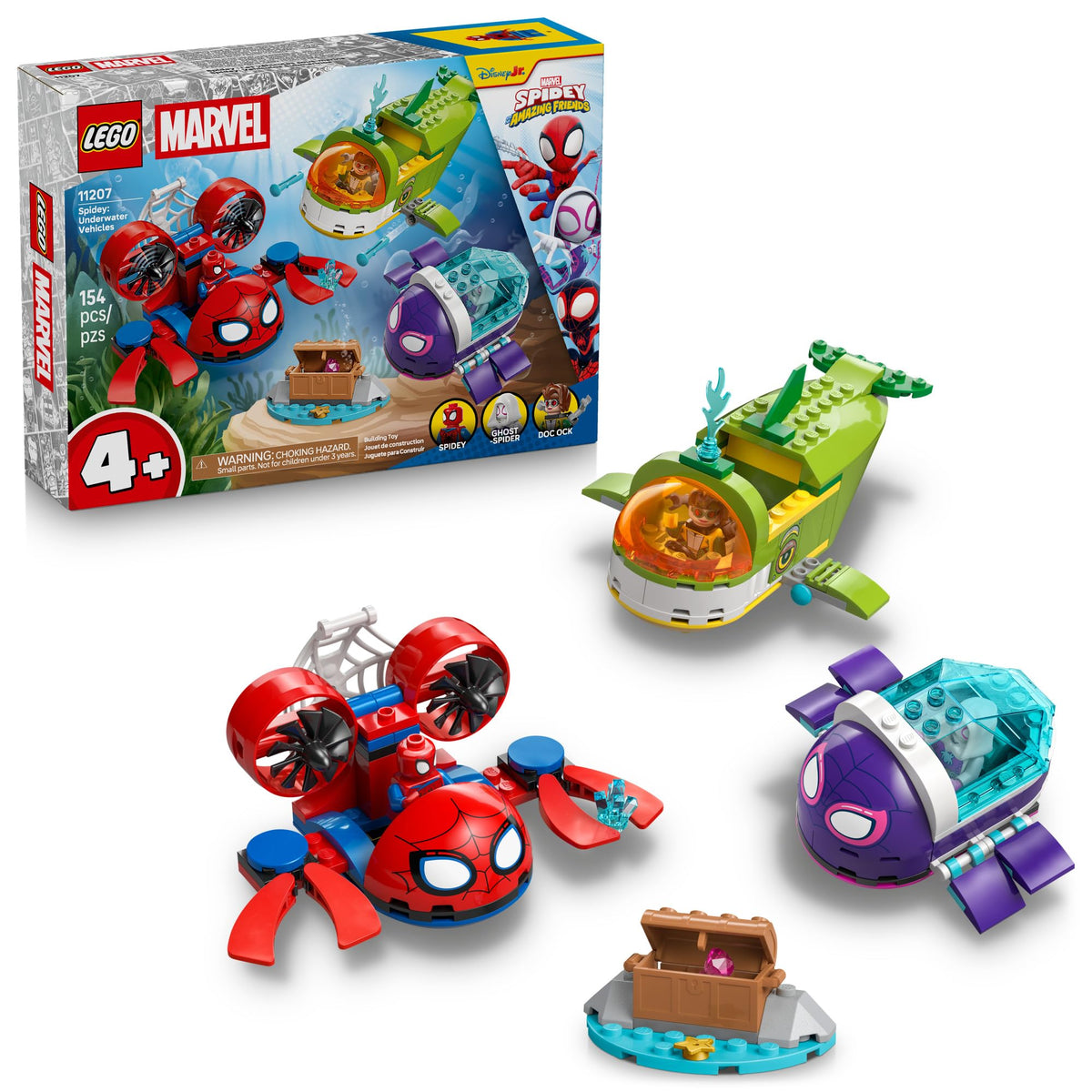 LEGO Spidey caja frontal mostrando el set y su atractivo de regalo