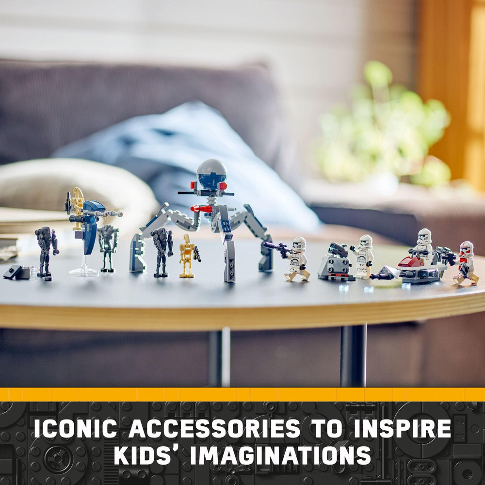 LEGO puesto defensivo y accesorios que permiten escenarios tácticos creativos
