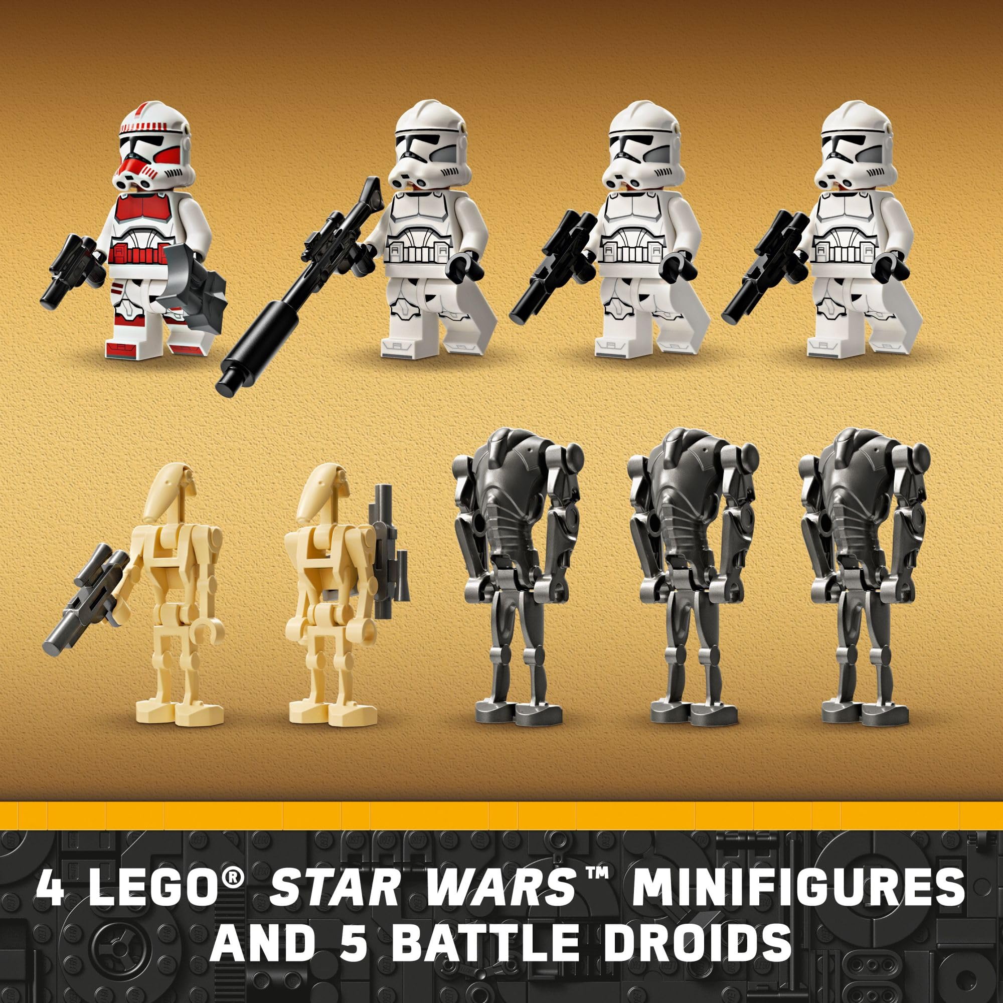 LEGO tri-droid vista superior con lanzadores giratorios para juego dinámico
