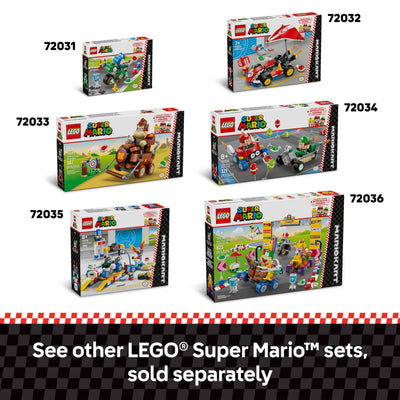 LEGO Super Mario escena ambientada en pista que inspira juego compartido