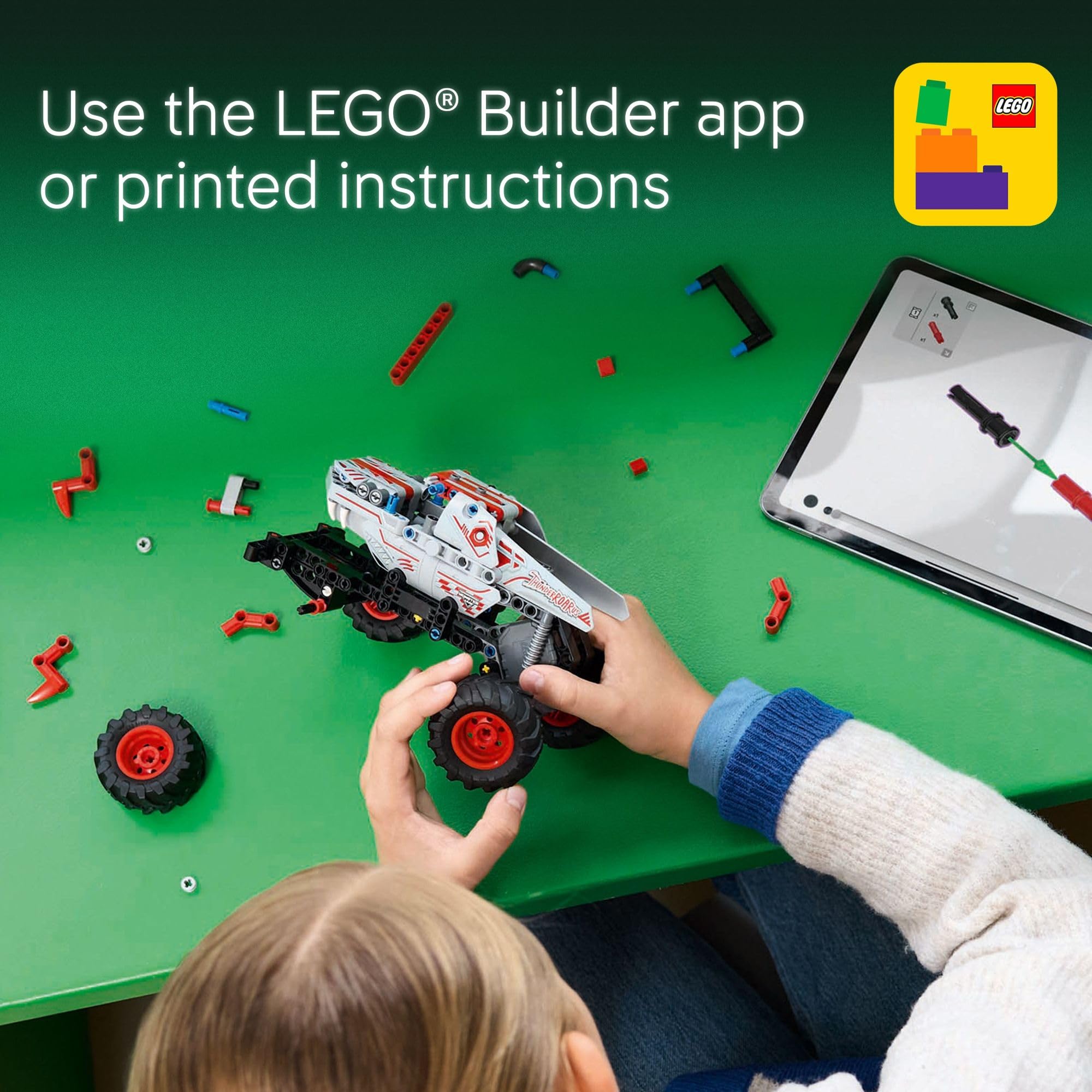 LEGO ThunderROARus uso en exterior mostrando durabilidad y juego activo