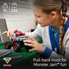 LEGO ThunderROARus primer plano del mecanismo pull-back para diversión rápida