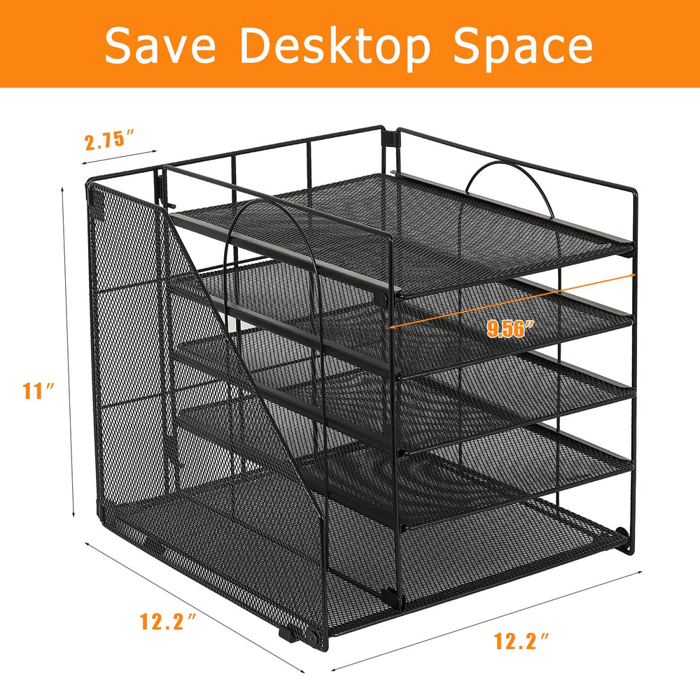 LEKETREE soporte lateral cargado con carpetas A4 para acceso organizado