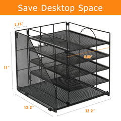 LEKETREE soporte lateral cargado con carpetas A4 para acceso organizado