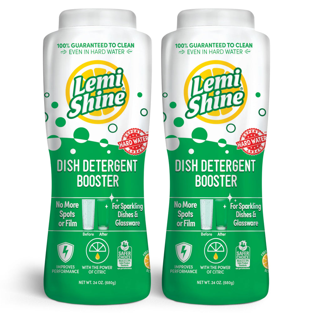Lemi Shine front packaging showing two 24 oz bottles and label benefits